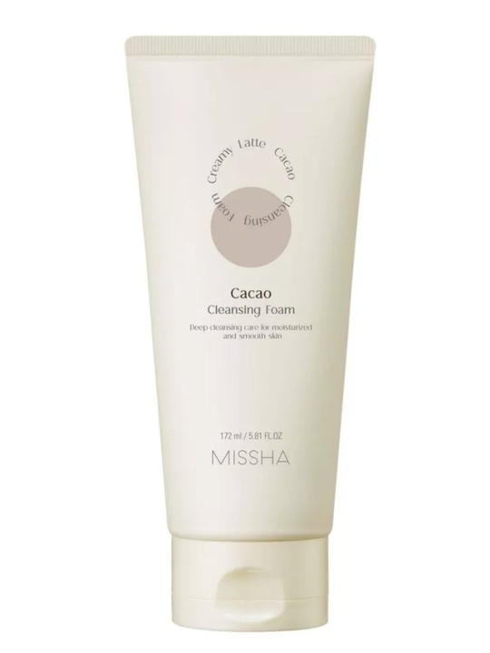 MISSHA Cleansing Foam — yuz tozalovchi kopik: Yashil choy, Kakao, Qulupnay, 172 ml, Koreya