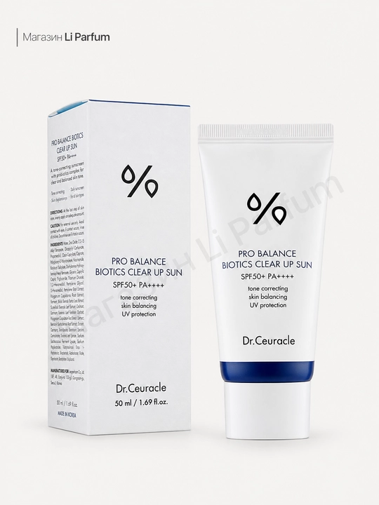 Probiotikli quyoshdan himoyalovchi Dr. Ceuracle Pro-Balance Biotics Clear SPF 50+ PA+++ - 