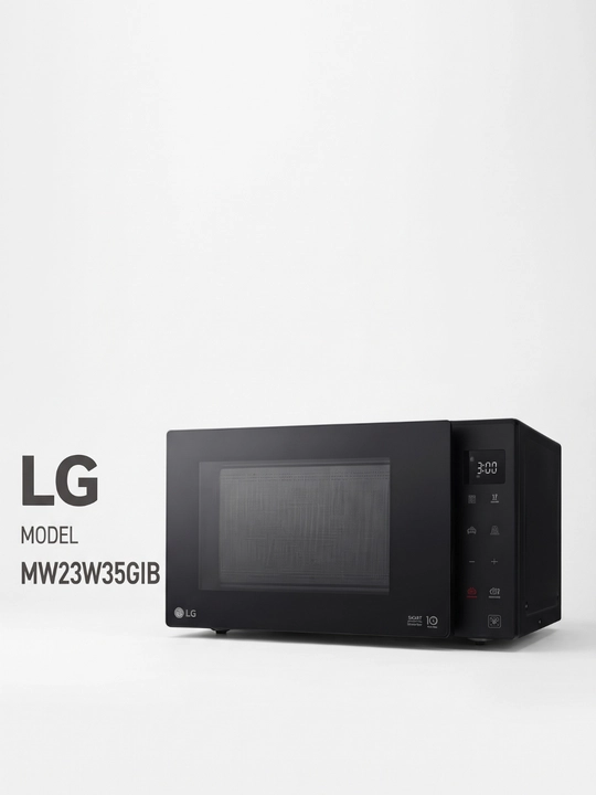 LG MW23W35GIB gril va Smart Inverter texnologiyali mikroto'lqinli pech, qora