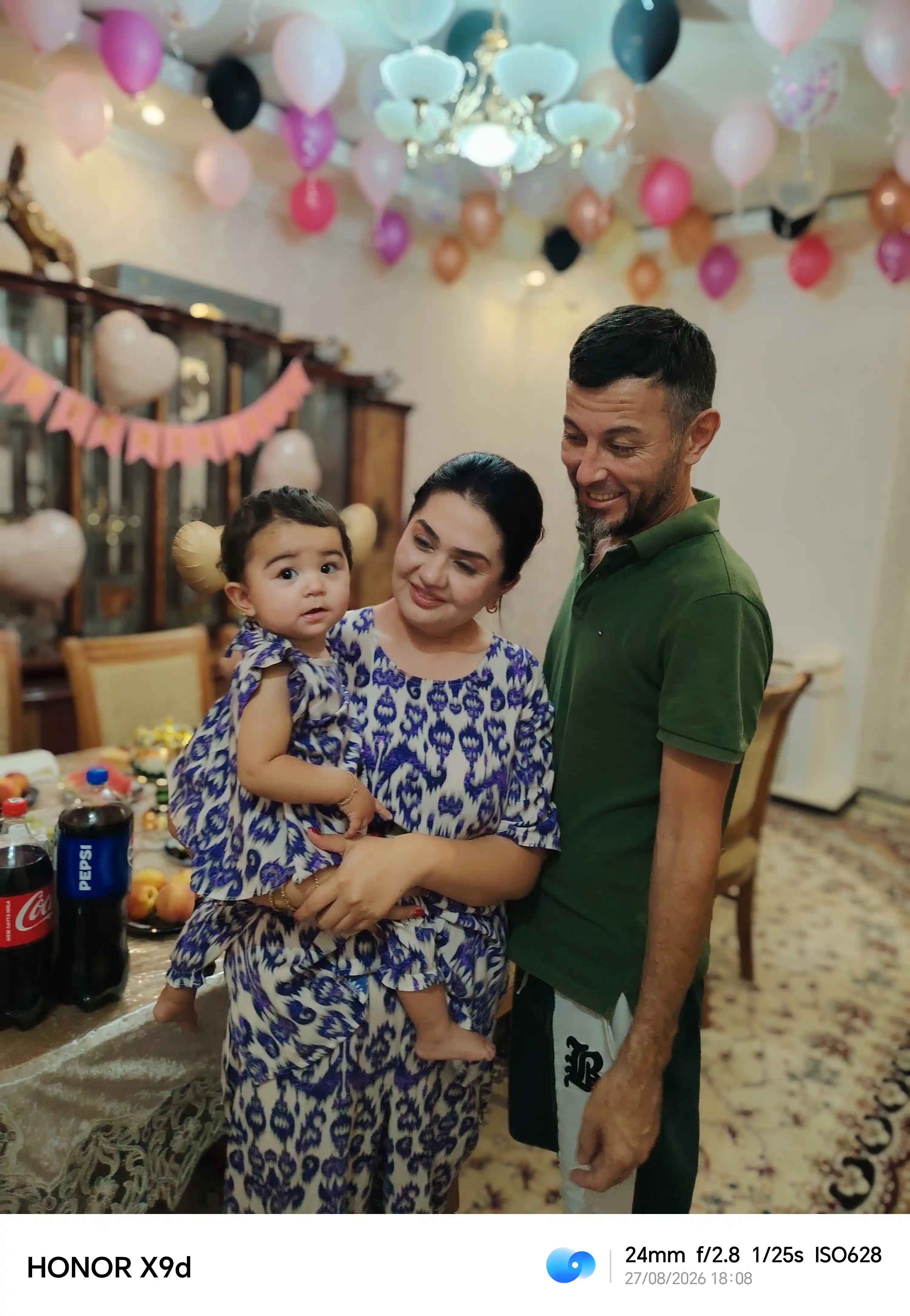 1, 2, 3, 4, 5 yoshli qizchalar tug‘ilgan kuni uchun folgali havo sharlari to‘plami