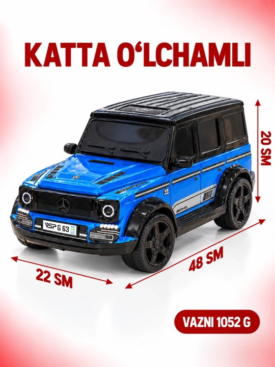 Sovg‘a uchun katta o‘lchamli Mercedes-Benz G63 AMG o‘yinchoq mashina, 48 sm