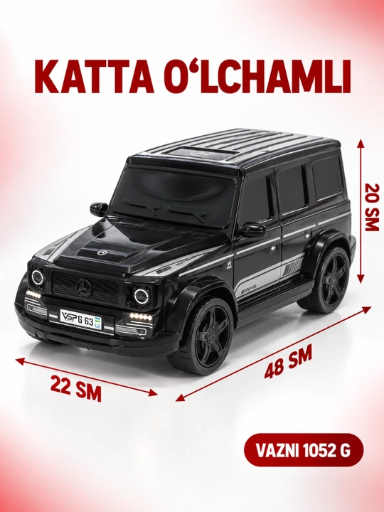 Sovg‘a uchun katta o‘lchamli Mercedes-Benz G63 AMG o‘yinchoq mashina, 48 sm