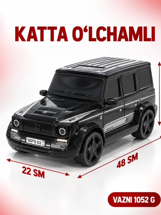 Mercedes-Benz G63 AMG katta o‘yinchoq mashinasi, sovg‘a sifatida