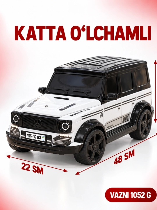 Mercedes-Benz G63 AMG katta o‘yinchoq mashinasi, sovg‘a sifatida