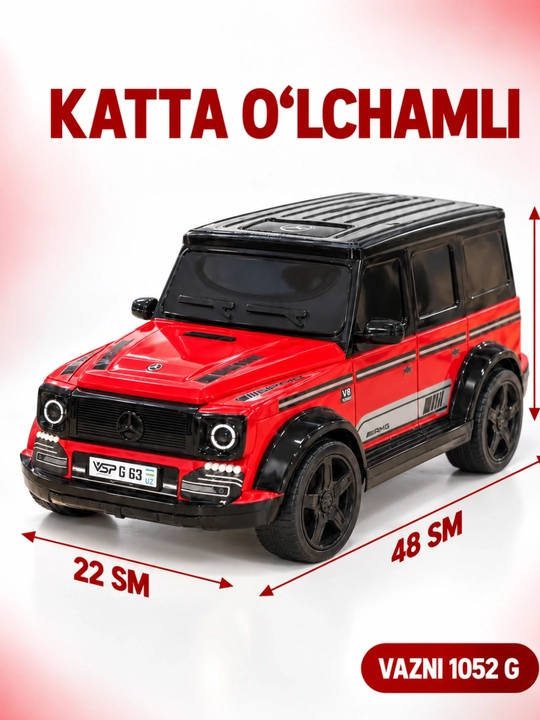Mercedes-Benz G63 AMG katta o‘yinchoq mashinasi, sovg‘a sifatida