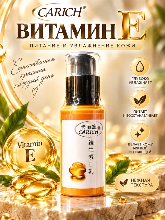 E vitamini yuz uchun namlantiruvchi ozuqaviy krem-sut quruq terini parvarish qilish - 