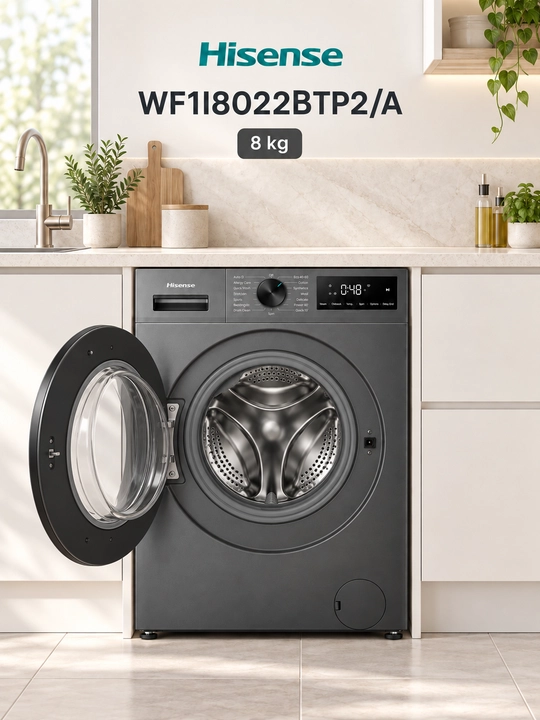 Hisense WF1I8022BTP2/A - автоматическая стиральная машина весом 8 кг