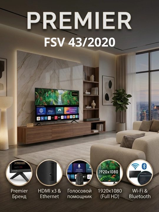 Televizor  Premier 43PRM2020 FSV  Smart - 
