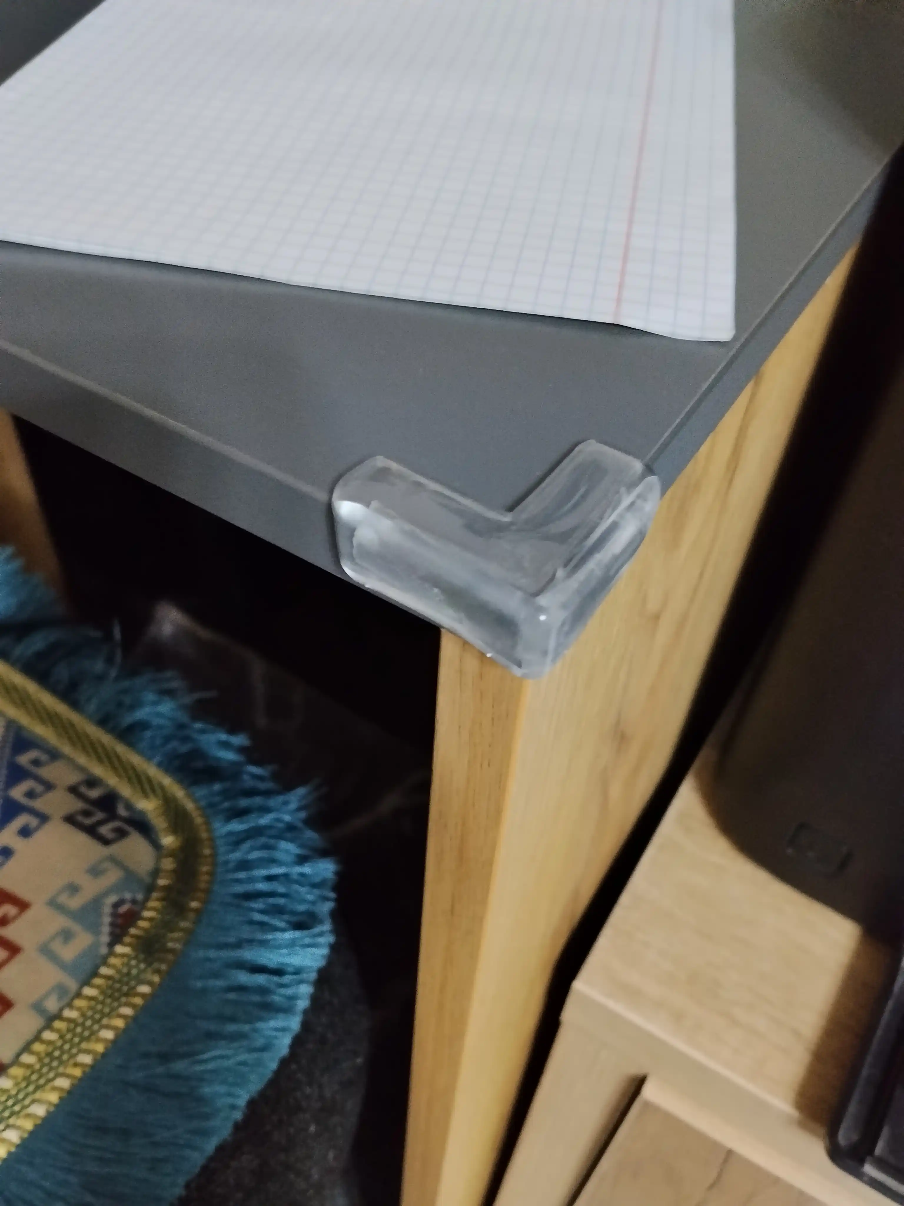 Stol burchagi uchun xavfsizlik yostig'i silikonli xavfsiz burchaklar, 4-8 dona