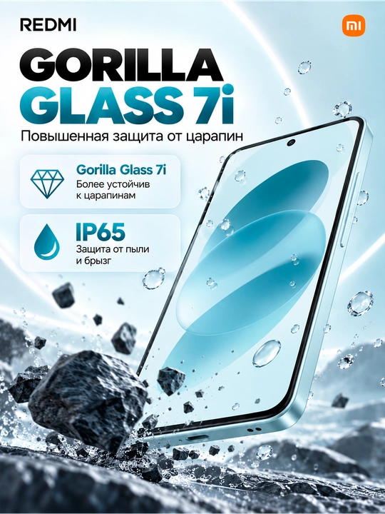 Смартфон Redmi Note 17, 8/256ГБ, 7700мАч батарея, 120Гц AMOLED экран, 45Вт быстрая зарядка