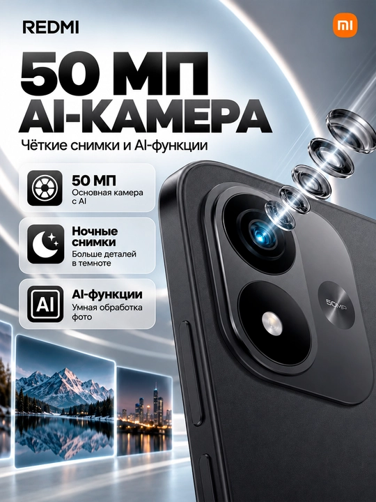 Смартфон Redmi Note 17, 8/256ГБ, 7700мАч батарея, 120Гц AMOLED экран, 45Вт быстрая зарядка