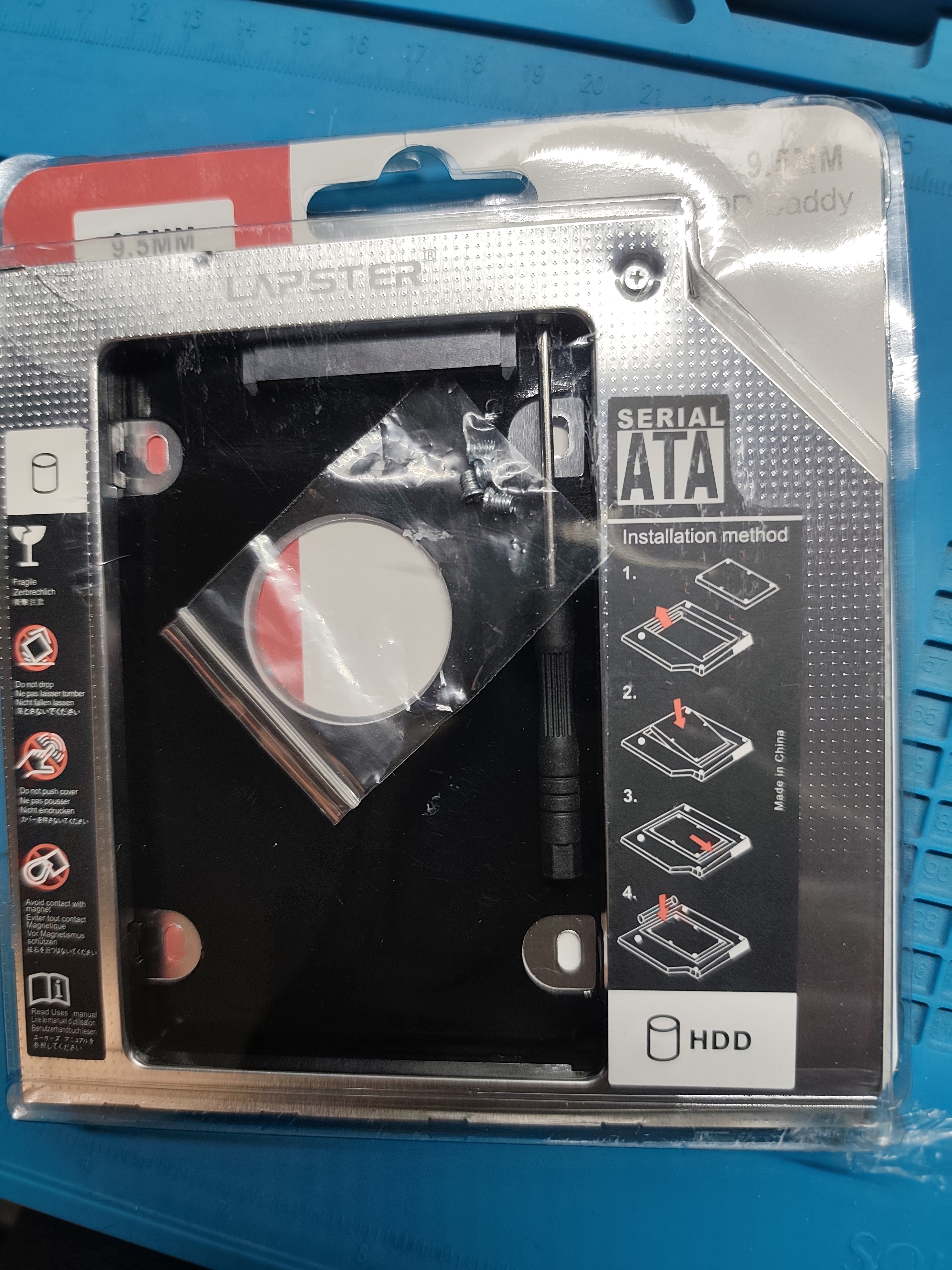 Универсальный HDD Caddy 2.5 для установки в ноутбук и жесткий диск, 9.5-12.7 мм