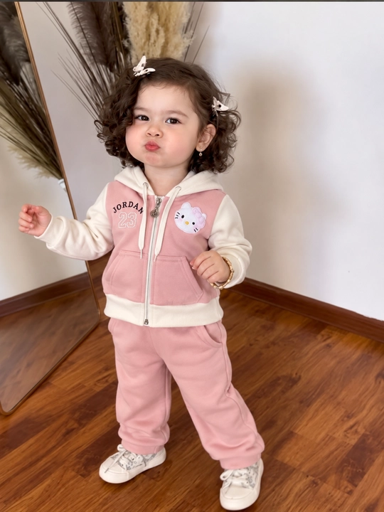 Тёплый осенний кашемировый комплект-двойка для девочек 2–3-4 лет
