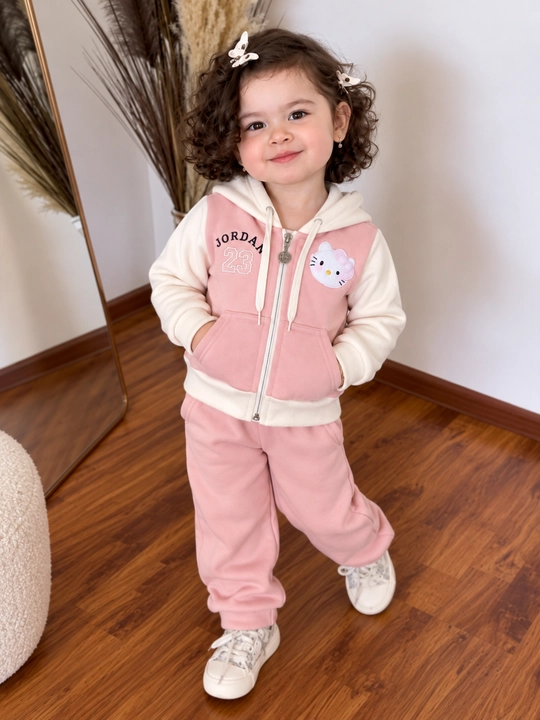 Тёплый осенний кашемировый комплект-двойка для девочек 2–3-4 лет