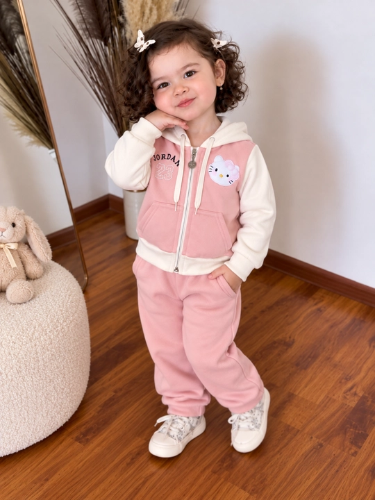 Тёплый осенний кашемировый комплект-двойка для девочек 2–3-4 лет