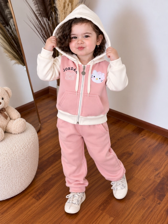 Тёплый осенний кашемировый комплект-двойка для девочек 2–3-4 лет