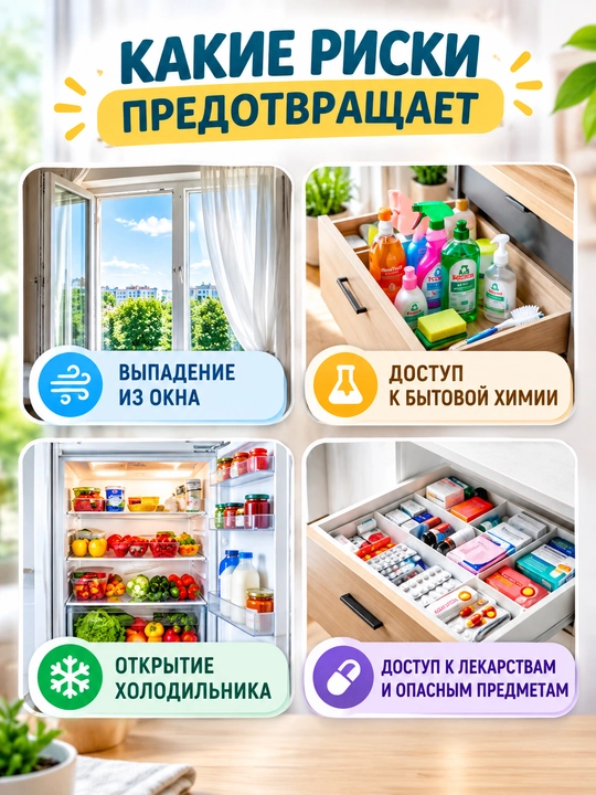Замок блокиратор на окон и раздвижные двери, ограничитель оконный для безопасности детей