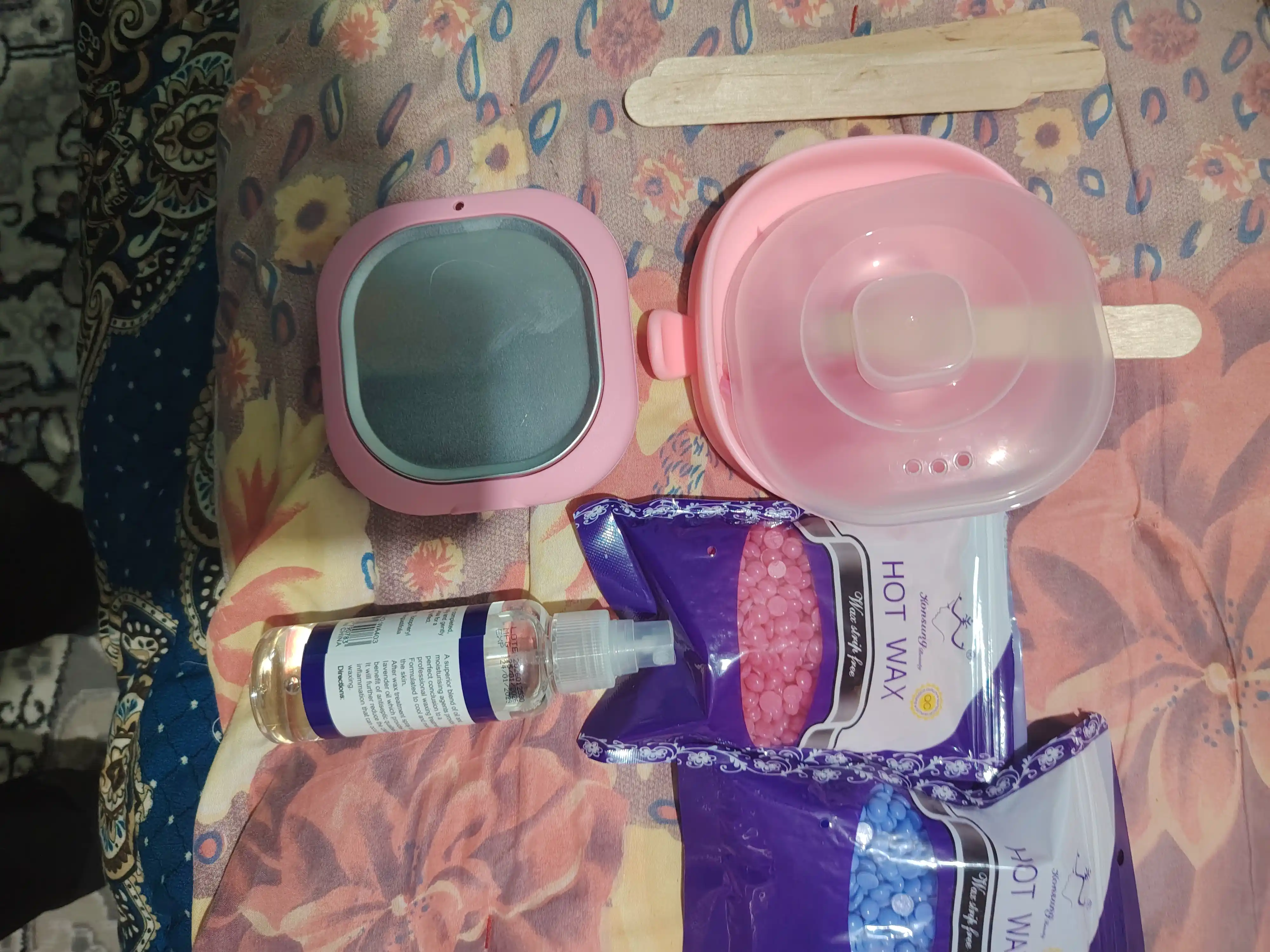 Depilatsiya qozon nabor 5 tasi 1 da, sprey, vosk, depilatsiya nabor