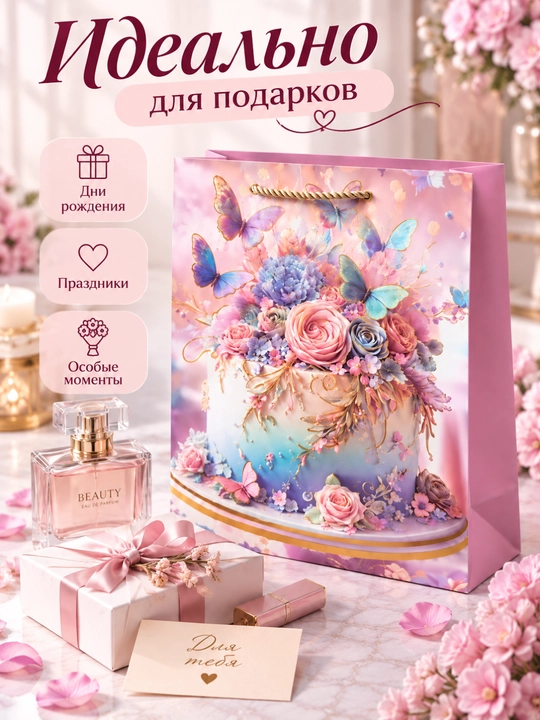 Sovg‘a paketi qogozli. Sovg‘alar, kosmetika va syurprizlar uchun paket