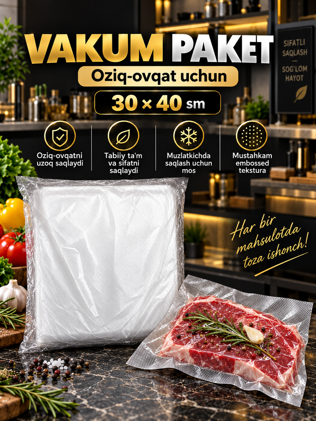 Пакеты для вакуматора рифленые для вакууматора, вакумного упаковщика