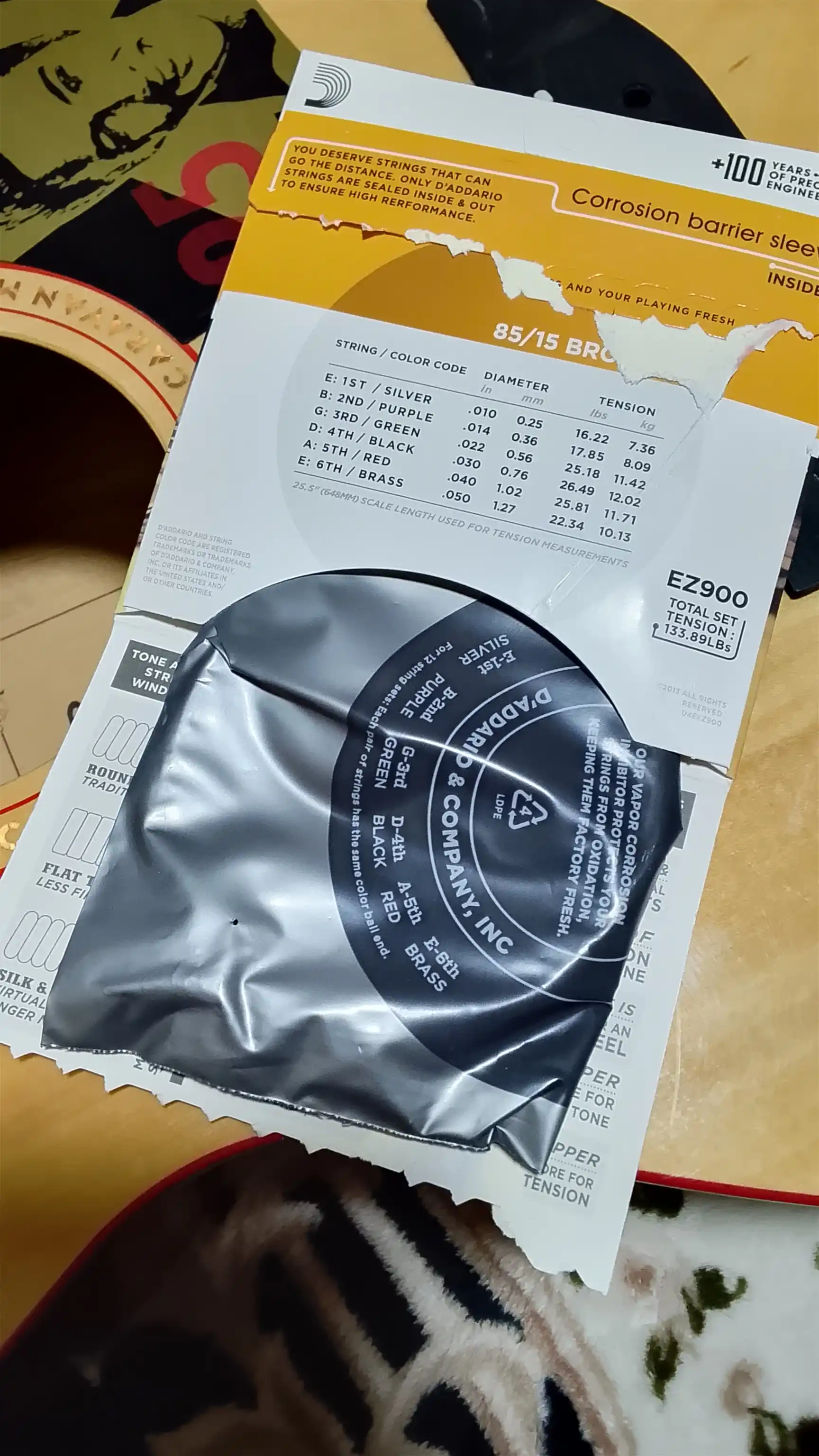 Струны для акустической гитары Даддарио D'ADDARIO EZ900