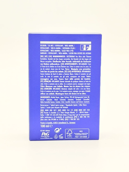 Erkaklar uchun soqol olishdan keyingi tetiklashtiruvchi loson Gillette Sea Mist, 100 ml