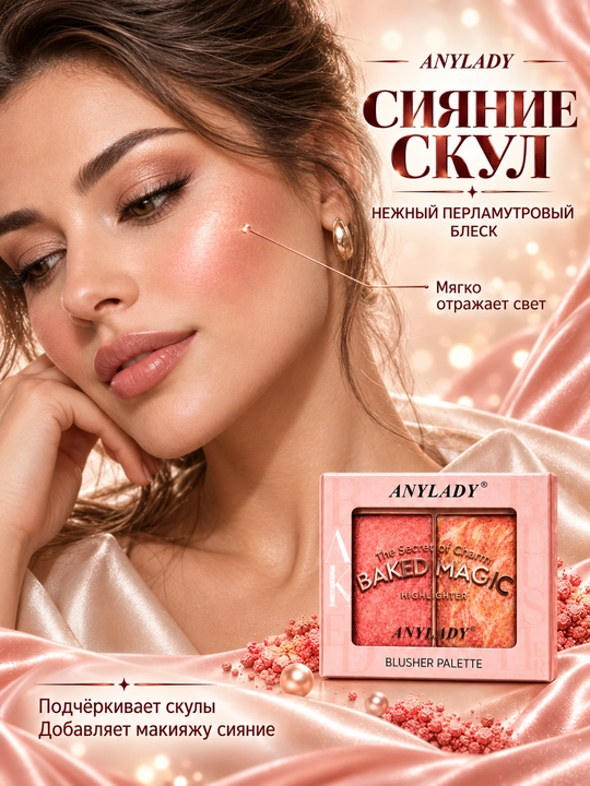 Румяна для лица Anylady