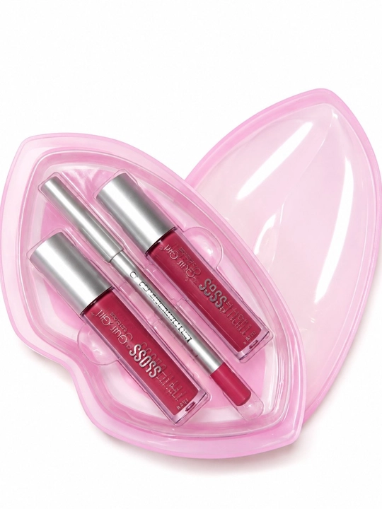 Princess Girl lab uchun kosmetik to'plam (2 ta suyuq pomada va 1 ta lab qalami) - 