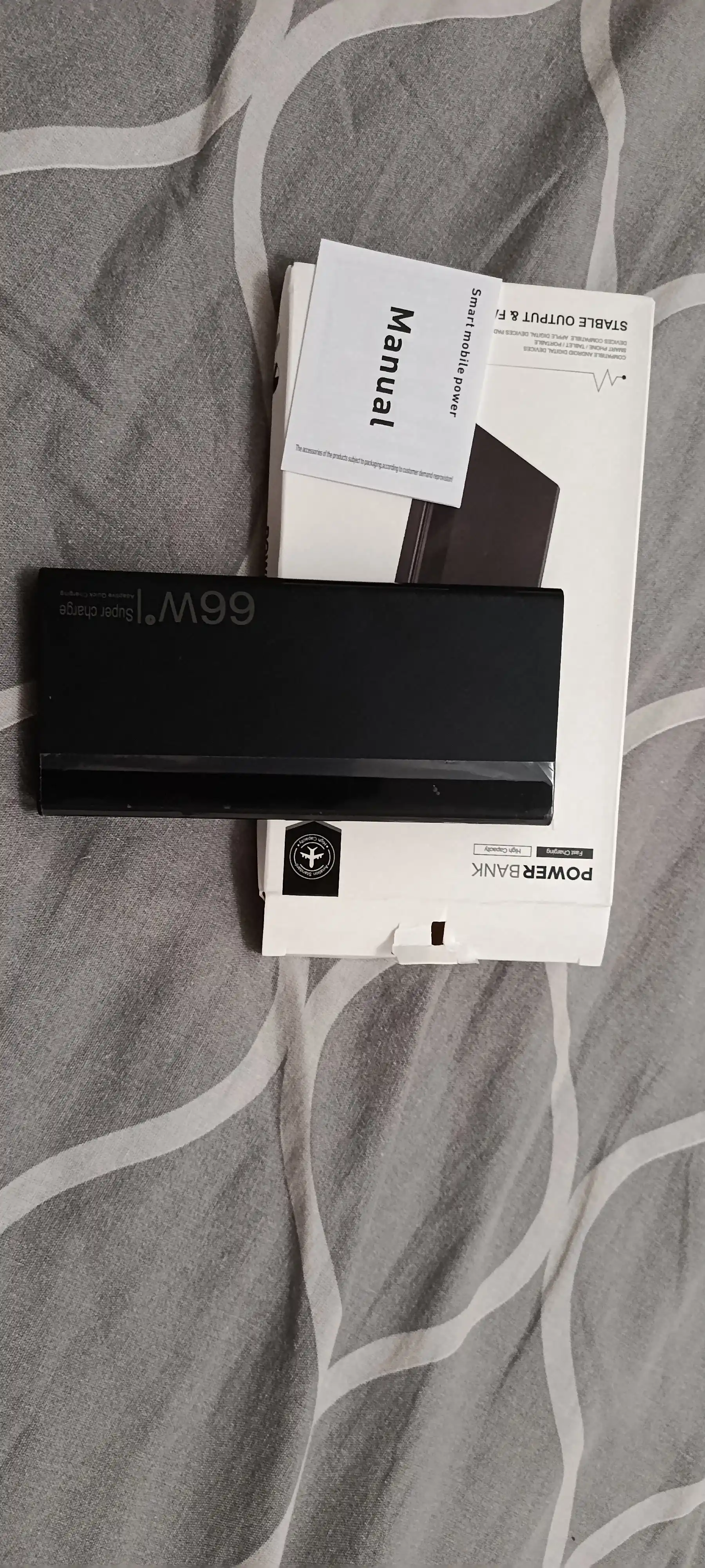 Power bank 66w, Внешний аккумулятор, 20000 мА/ч, 22.5W с быстрой зарядкой 22.5w