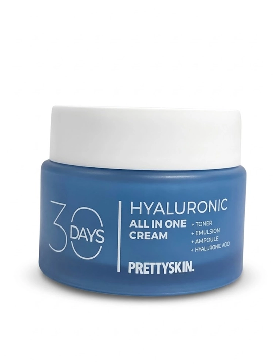 Крем PRETTYSKIN 30 Days All in One: коллаген и гиалуроновая кислота, 4в1, 100 мл, из Кореи