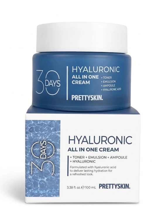 Крем PRETTYSKIN 30 Days All in One: коллаген и гиалуроновая кислота, 4в1, 100 мл, из Кореи