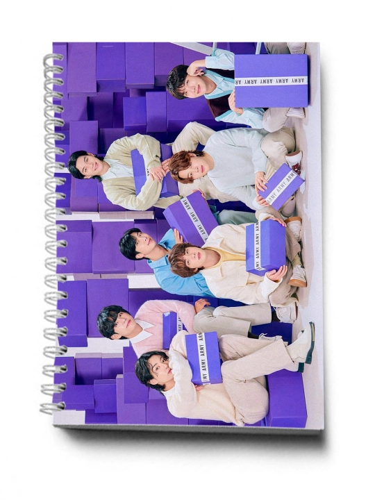 BTS, K-POP, bloknot va planner 2 tasi 1 da - 30 varaqli, 2 bo'limli