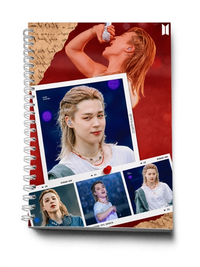 BTS, K-POP, bloknot va planner 2 tasi 1 da - 30 varaqli, 2 bo'limli