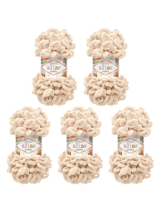 Alize Puffy halqali ip, 100g, 9m, 5 dona