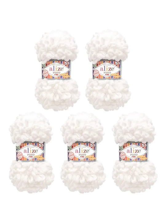 Alize Puffy halqali ip, 100g, 9m, 5 dona