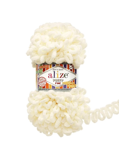 Alize Puffy halqali ip, 100g, 9m, 5 dona