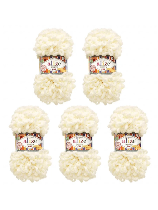 Alize Puffy halqali ip, 100g, 9m, 5 dona