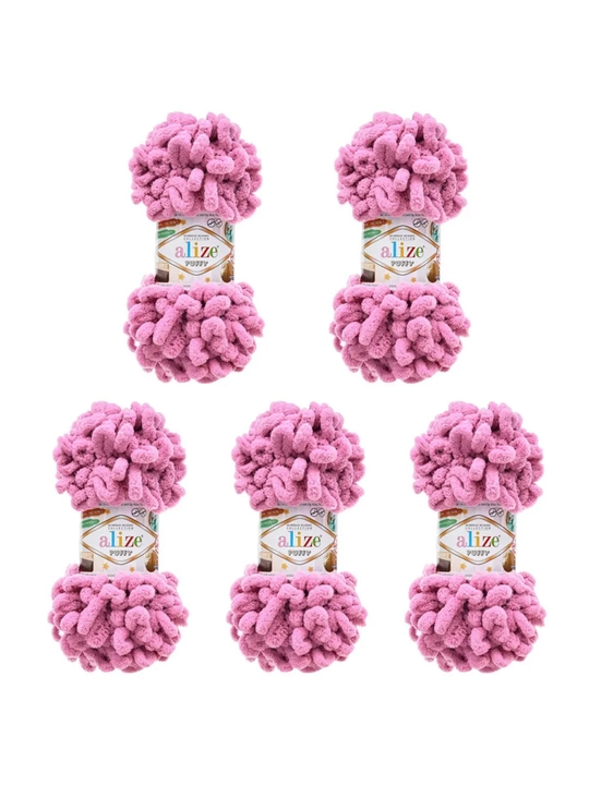 Alize Puffy halqali ip, 100g, 9m, 5 dona