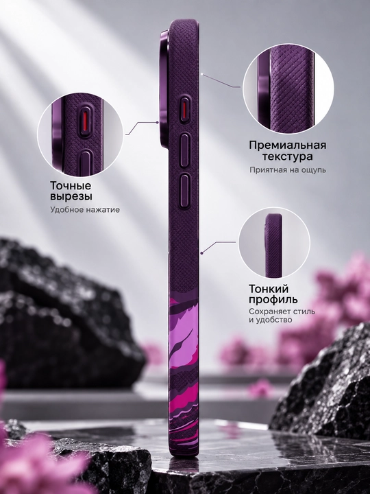 IPhone 17–18 Pro/Pro Max uchun MagSafe qo‘llab-quvvatlovchi ultra yupqa, karbonli chexol