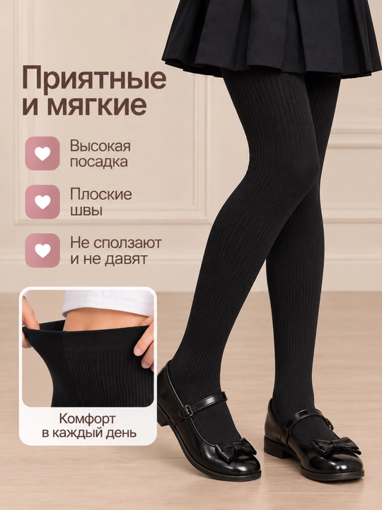 Колготки для девочек, колготки детские, 6-11 лет