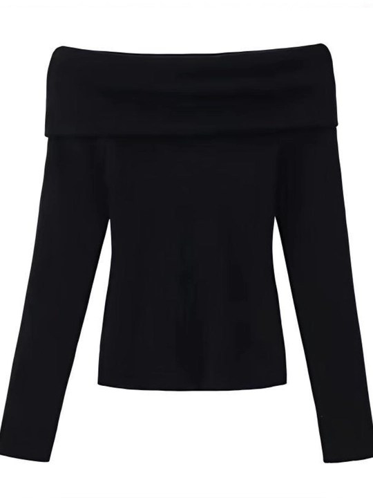 Женский свитер стильный с открытыми плечами Off-shoulder