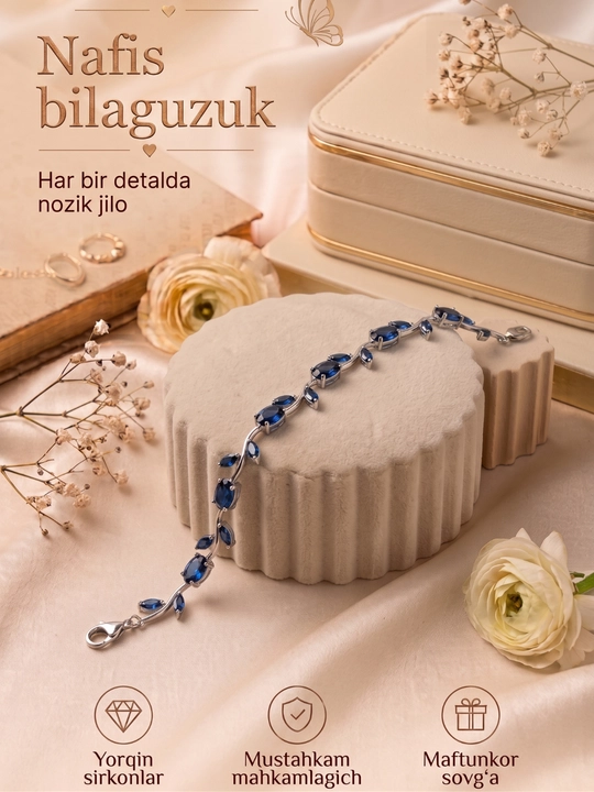 Ayollar uchun bilaguzuk,lola braslet,nafis zargarlik taqinchog'i, qizlar uchun sovg'a - 