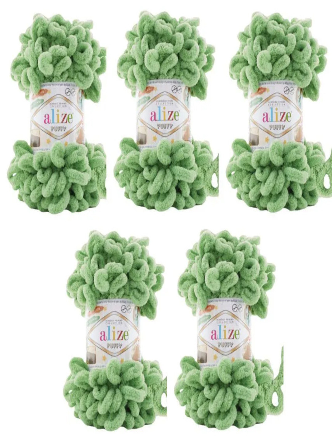 Alize Puffy halqali ip, 100g, 9m, 5 dona