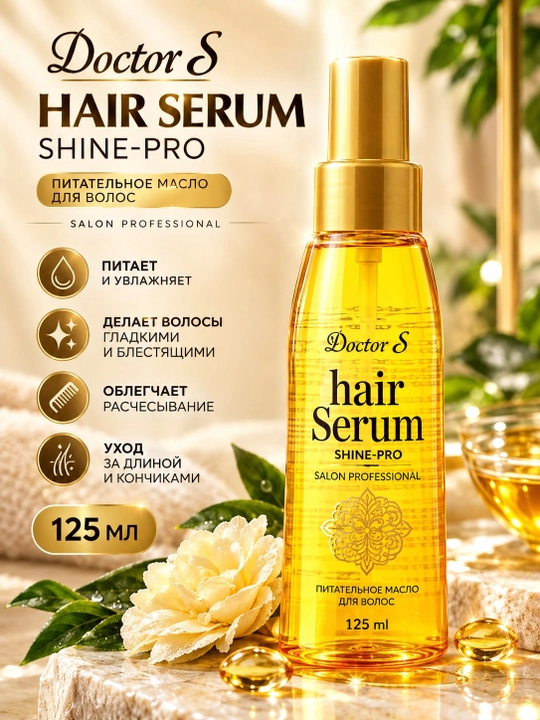 Doctor-S Hair Serum Shine-Pro 125 мл — питательное масло-сыворотка для волос