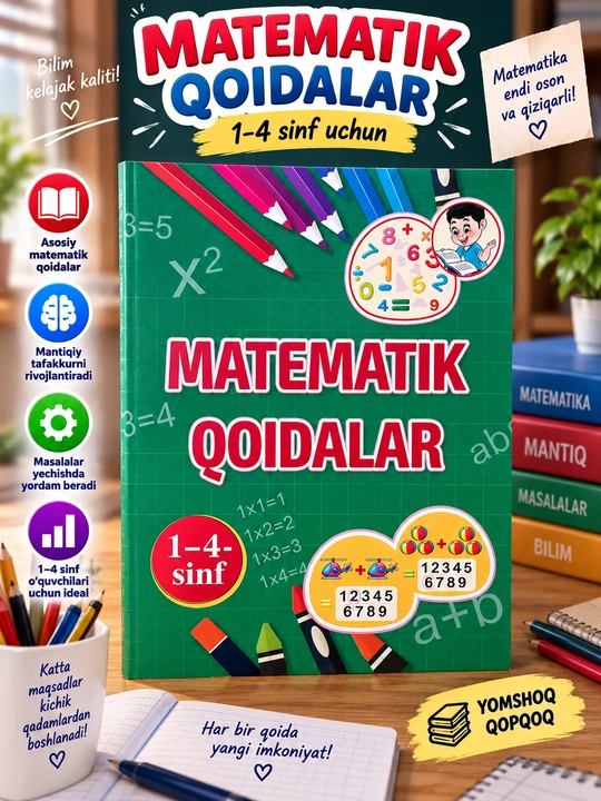 Matematik qoidalar, 1–4-sinf - 