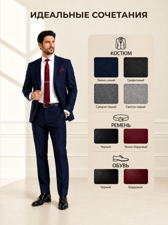 Erkaklar uchun sovg‘a to‘plami ELEGANT MAN 4/1: galstuk, zaponka, galstuk qisqichi, pashé