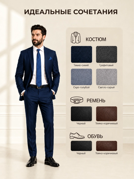 Erkaklar uchun sovg‘a to‘plami ELEGANT MAN 4/1: galstuk, zaponka, galstuk qisqichi, pashé