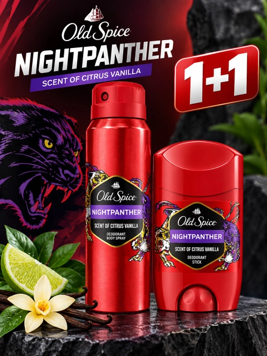 Old Spice NightPanther dezodorantlar to‘plami erkaklar uchun - 