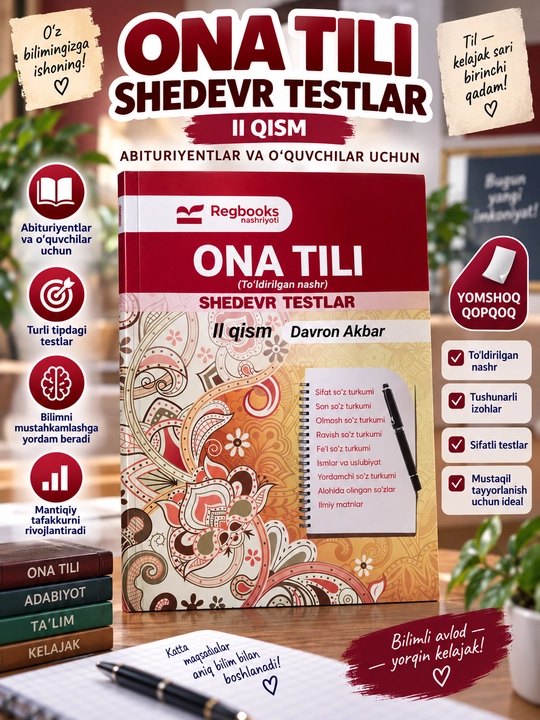 Ona tili: Shedevr testlar, II qism, Davron Akbar - 