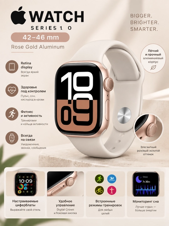 Часы Hello Plum H26 Pro+ Watch 11, 42 46 мм, экран OLED 2,06, 1 GB встроенной памяти - 